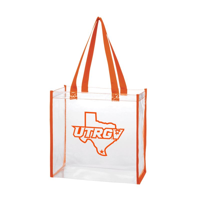 ORANGE UTRGV / TX CLEAR TOTE BAG
