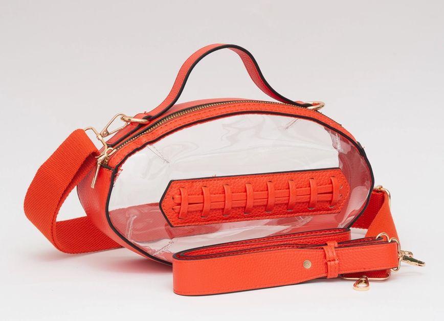 Game Day Football Clear Bag - Orange