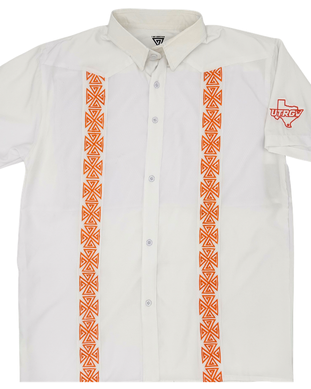UTRGV Guayabetta Shirts- White w/ Orange