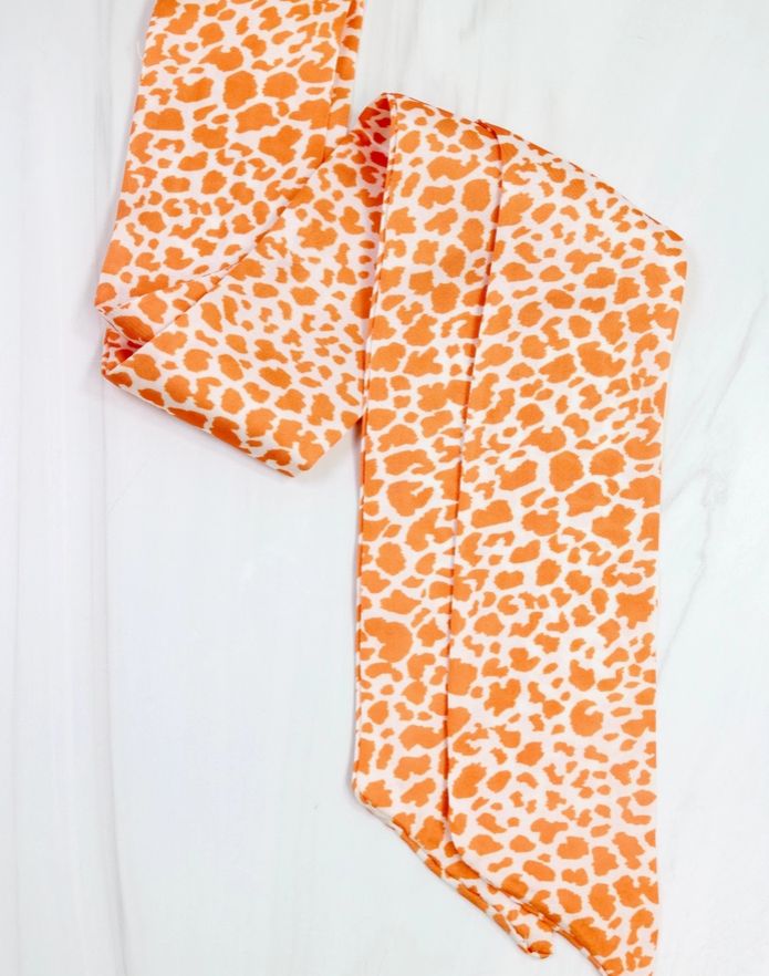 Orange Leopard Scarf