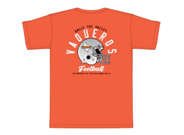 Rally the Valley Vaqueros Football T-Shirt - Orange