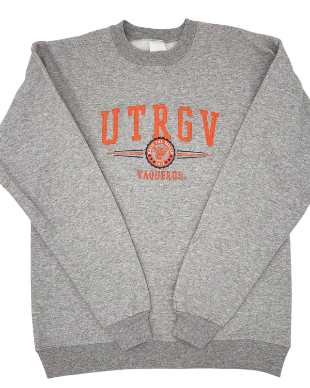 UTRGV Vaqueros Embroidered Sweatshirt - Grey