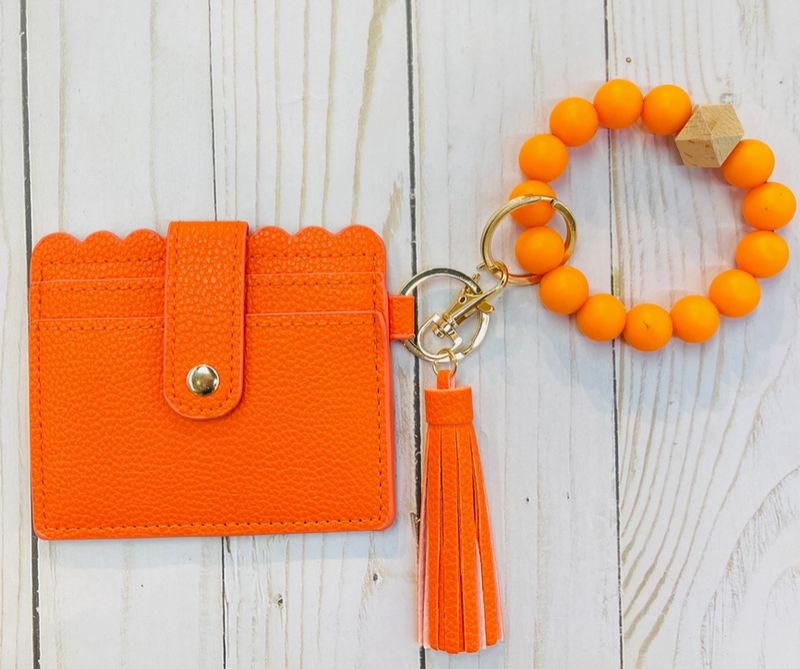 Orange Card Holder Wrislet