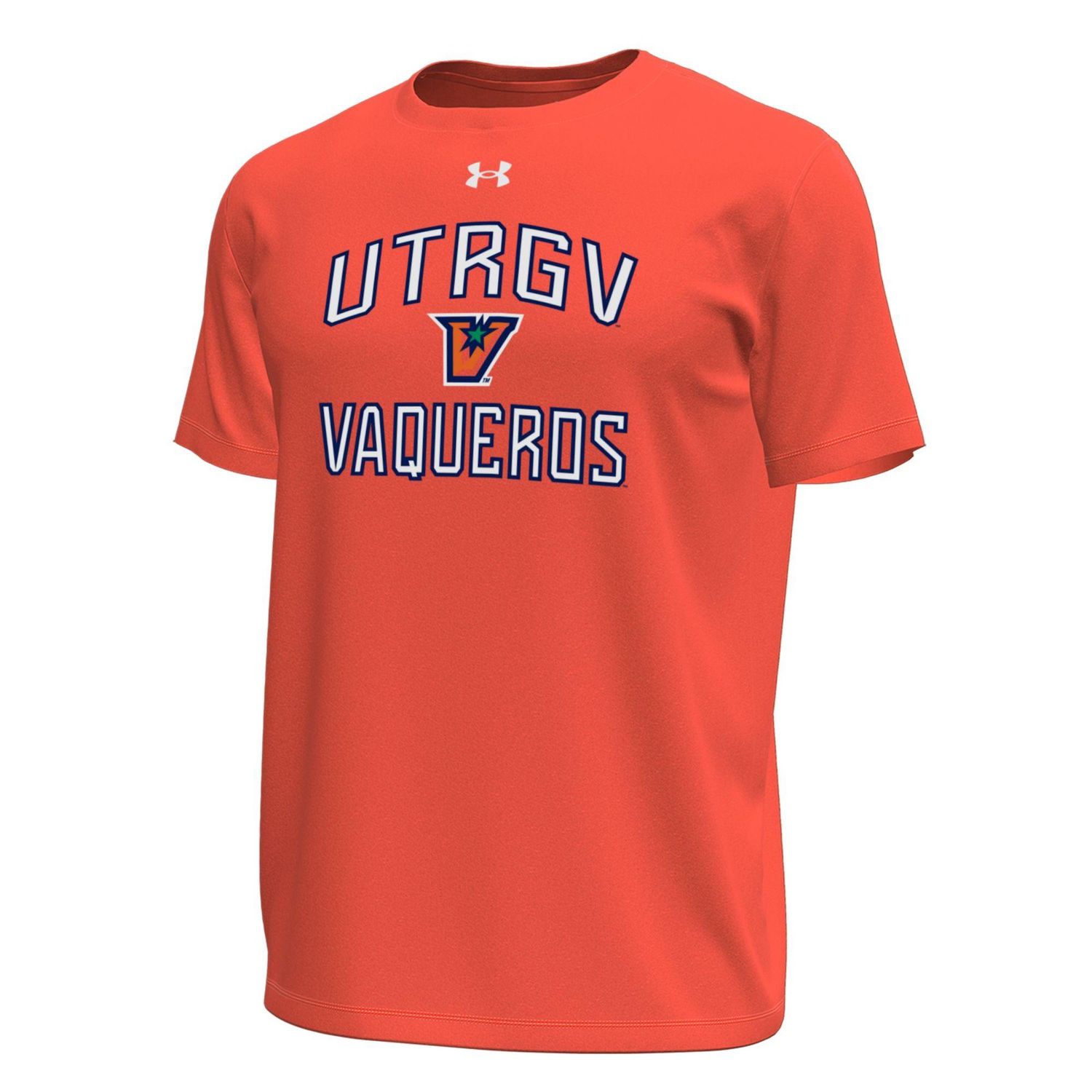 UTRGV &quot;V&quot; Vaqueros Tech Stretch Short Sleeve T-Shirt -Orange