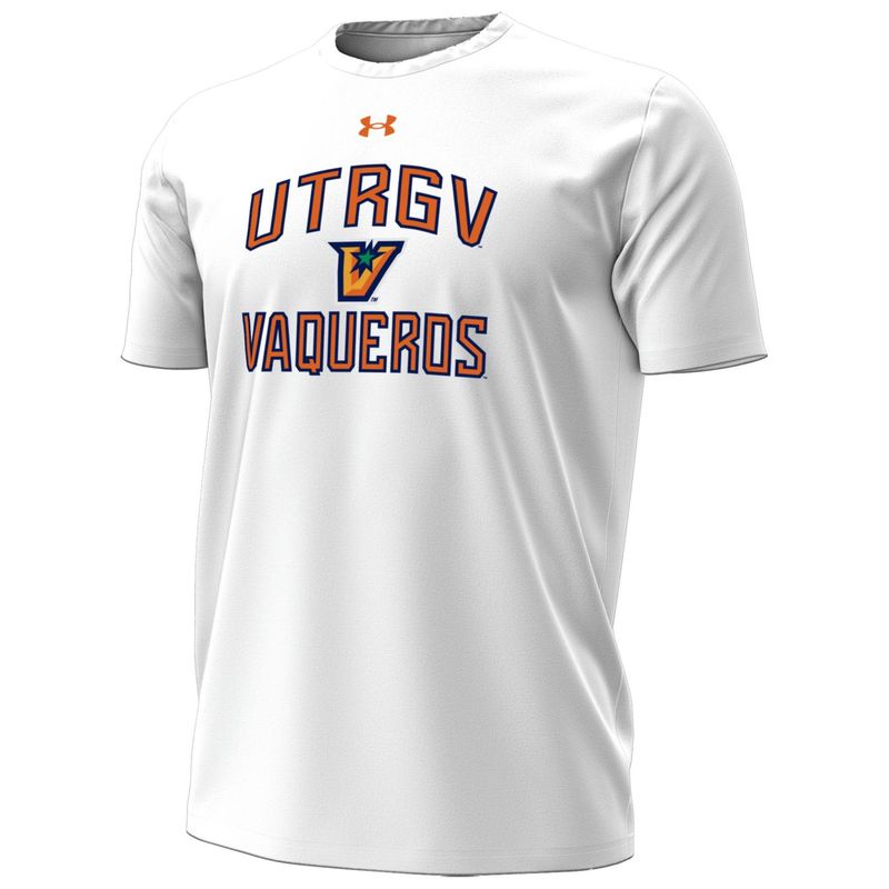 UTRGV &quot;V&quot; Vaqueros Performance Cotton T-Shirt -White
