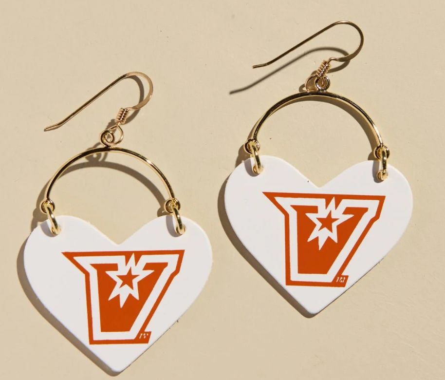 UTRGV Lover Earrings - White
