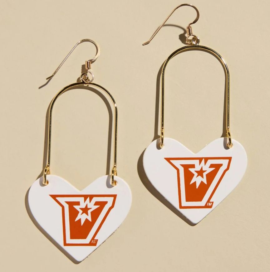 UTRGV Heartthrob Earrings - White