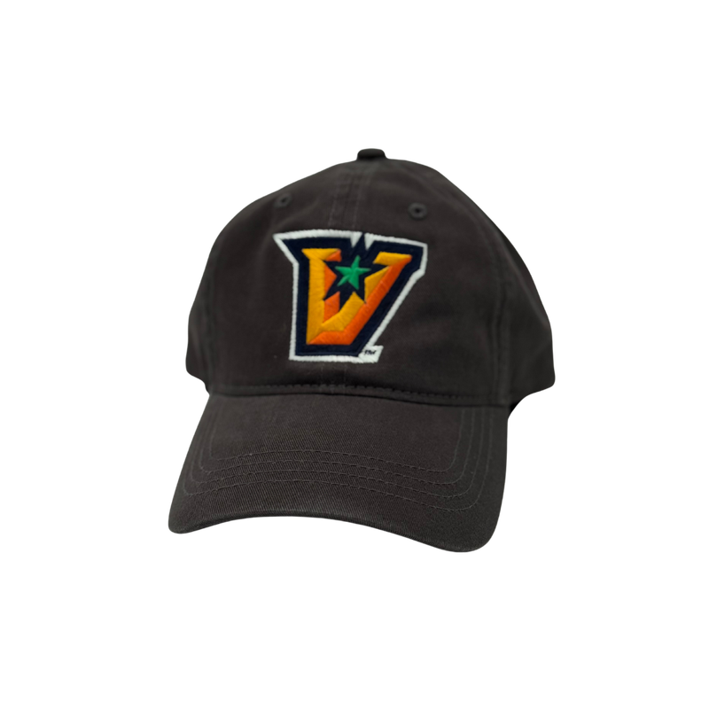 Full Color &quot;V&quot; Relaxed Cap - Charcoal Grey