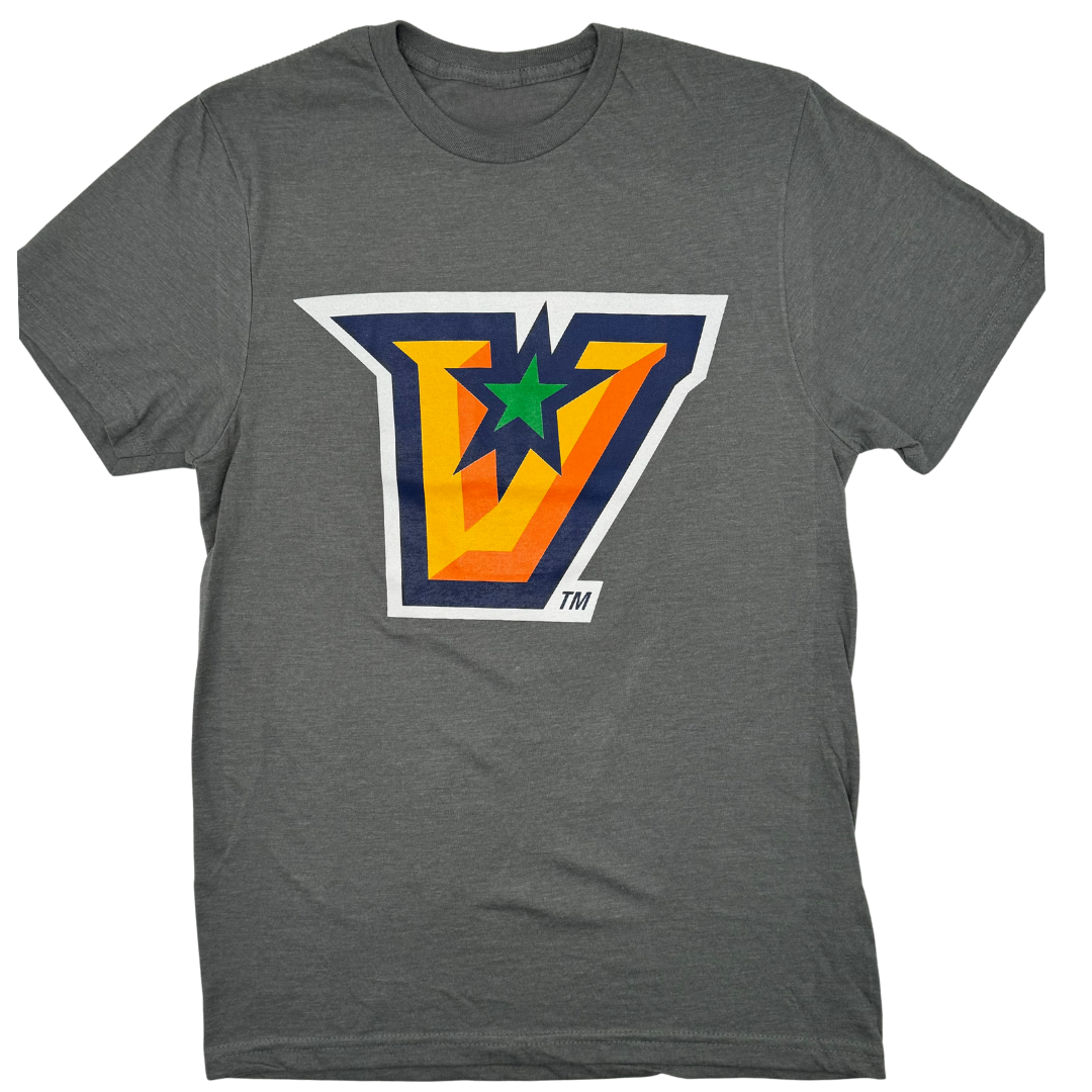 &quot;V&quot; Logo T-Shirt - Charcoal Grey