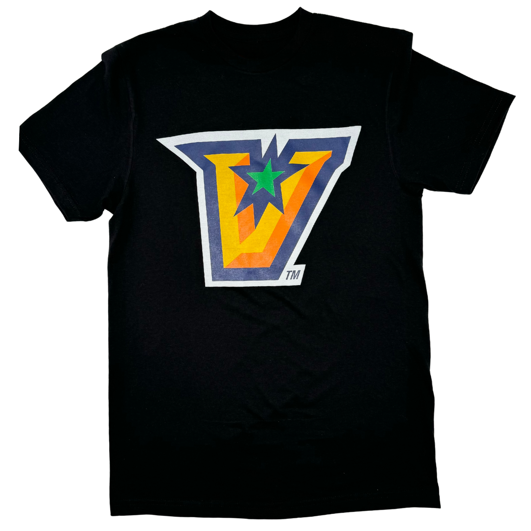 &quot;V&quot; Logo T-Shirt - Black