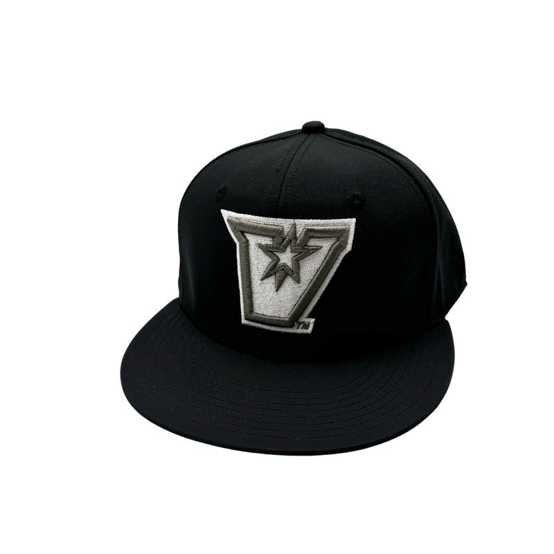 Grey Puff &quot;V&quot; Logo The Game Cap - Black