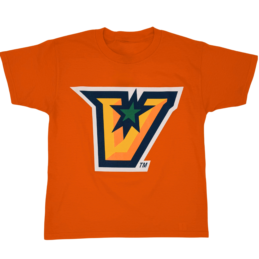 &quot;V&quot; Logo T-Shirt - Orange