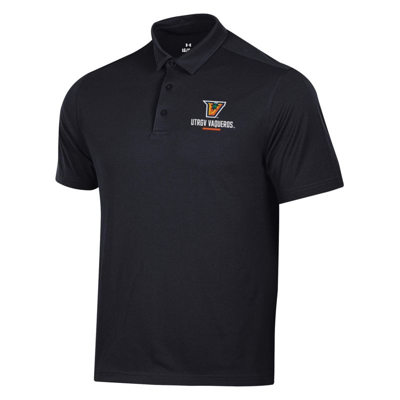 UTRGV Vaqueros Pique Polo - Black