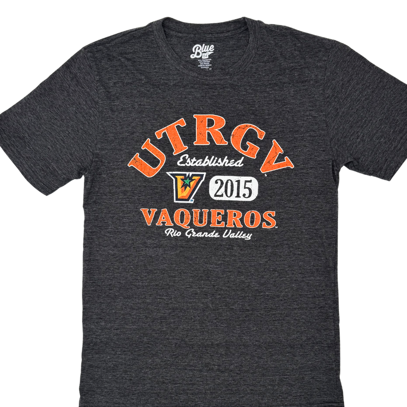 UTRGV Vaqueros TriBlend T-Shirt - Heather Black