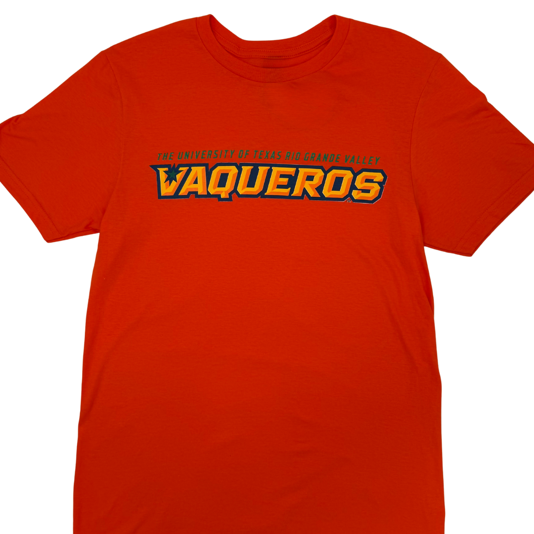 UTRGV Vaqueros T-Shirt, Colour: ORANGE, Size: SMALL