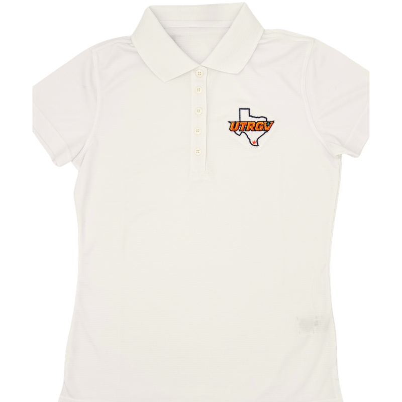 UTRGV/TX LADIES Polo - White