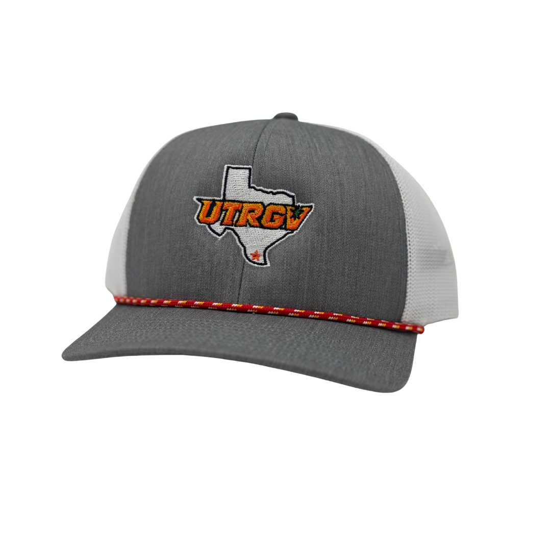 UTRGV/TX Braided Cap- Charcoal/White