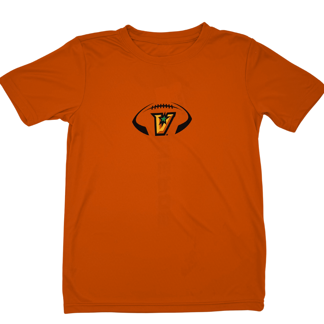 YOUTH &quot;V&quot; Football Dr-Fit T-Shirt -Orange