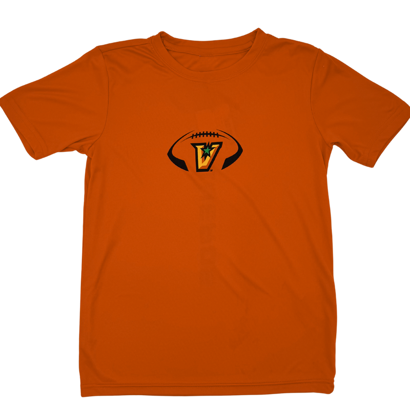 YOUTH &quot;V&quot; Football Dr-Fit T-Shirt -Orange