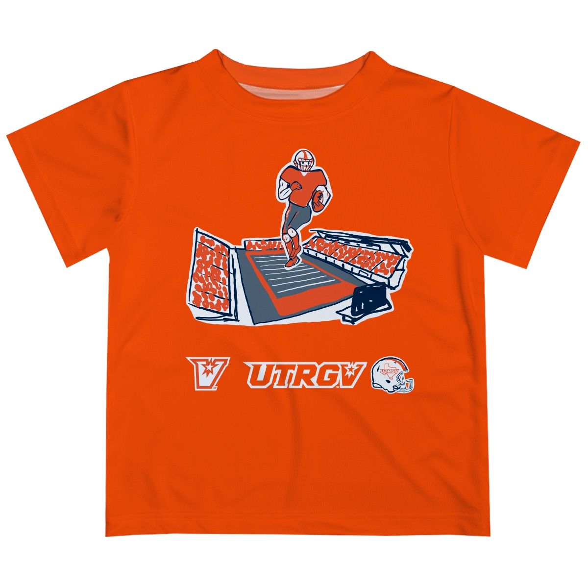 YOUTH Sublimated Football T-Shirt - Orange