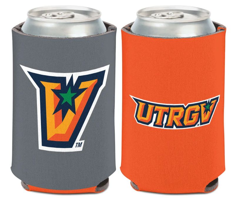 &quot;V&quot; / UTRGV Double Sided 12 oz Koozie