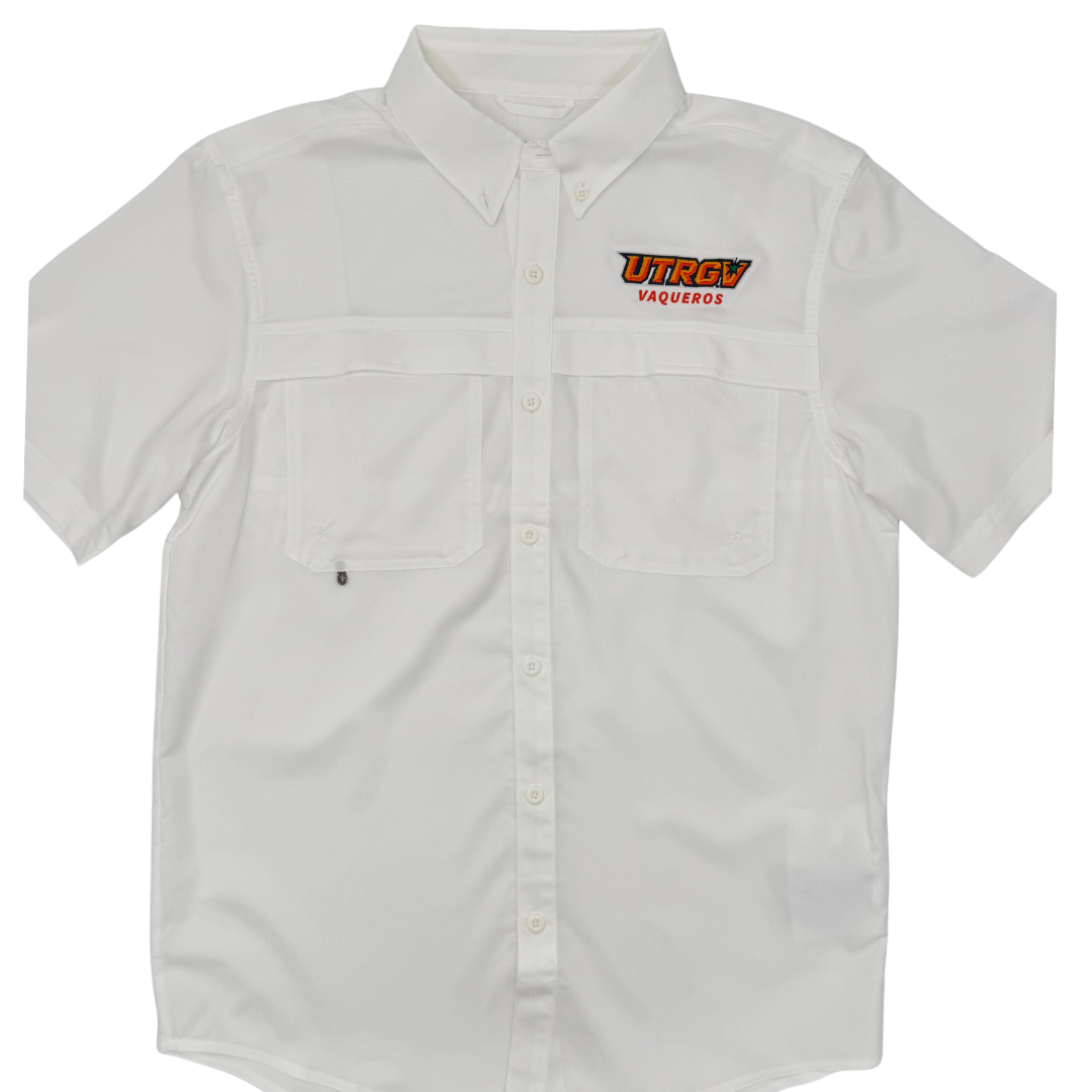 UTRGV Vaqueros Fishing Shirt - White