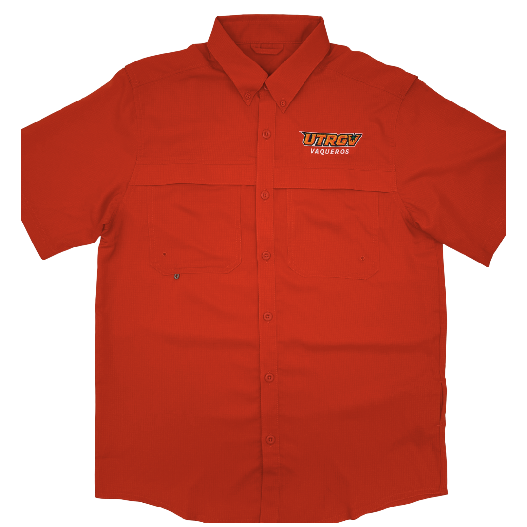UTRGV Vaqueros Fishing Shirt -  Orange
