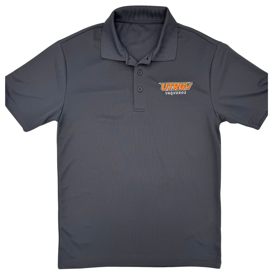 MEN&#39;S UTRGV Vaqueros Polo -Graphite Grey