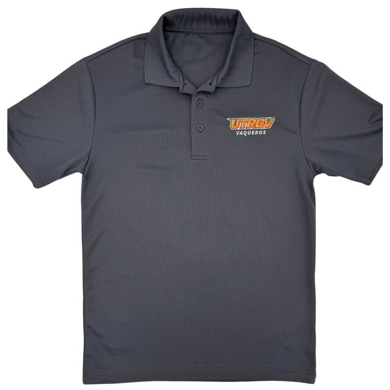 MEN&#39;S UTRGV Vaqueros Polo -Graphite Grey