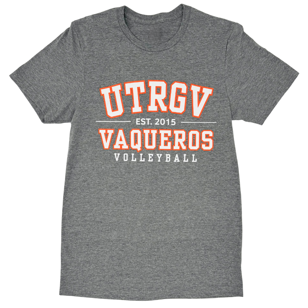 UTRGV Volleyball Est. 2015 T-Shirt - Heather Grey