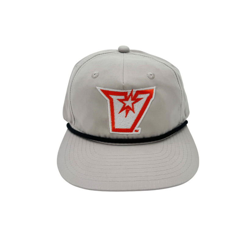 Orange &quot;V&quot; Decky Rope Cap - Grey/Charcoal