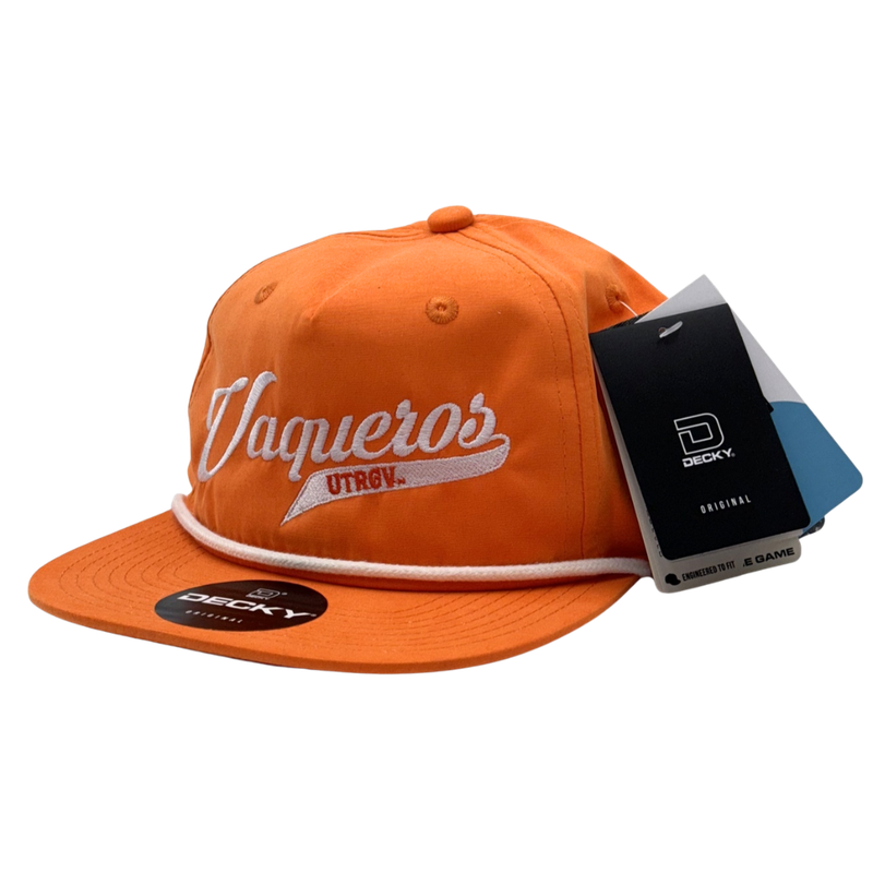 Vaqueros Script Decky Rope Cap - Orange