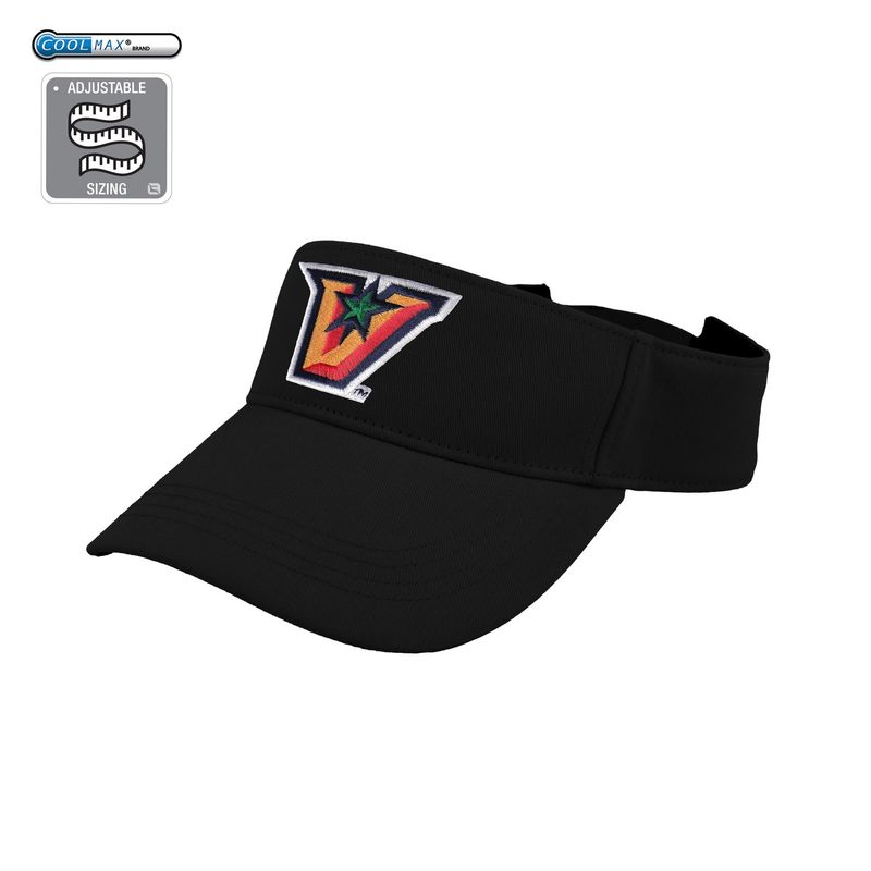 "V" Washed Cotton Visor - BLACK