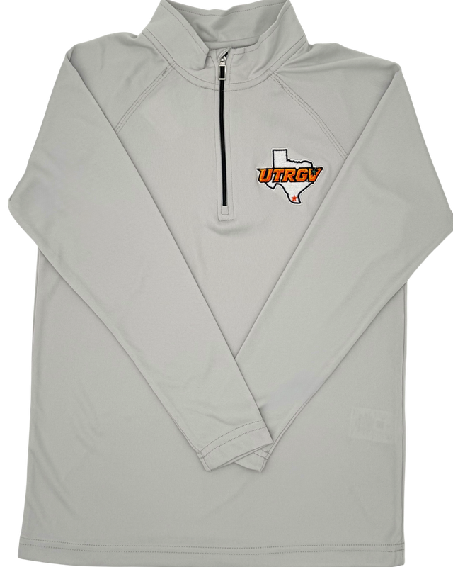 YOUTH &quot;V&quot; 1/4 Zip Dri-Fit - SILVER