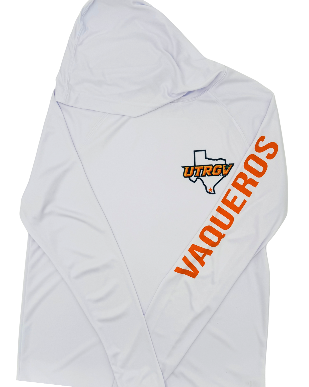 UTRGV/TX Chest Dri-Fit L/S Hoodie - WHITE