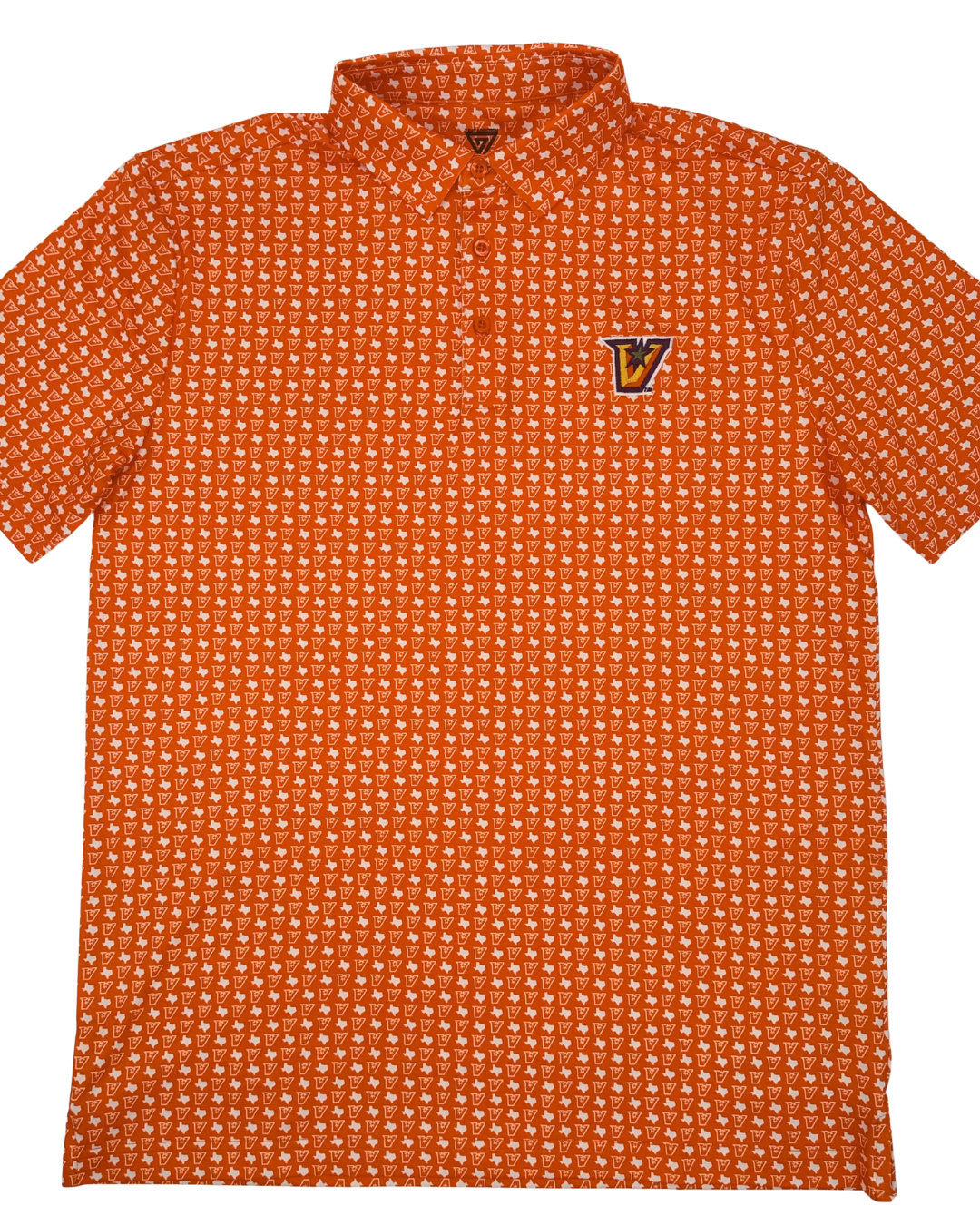Orange &quot;V TX&quot; Sublimated Polo