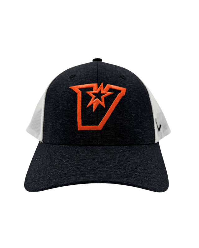 Orange "V" Outline Cap - Heather Black