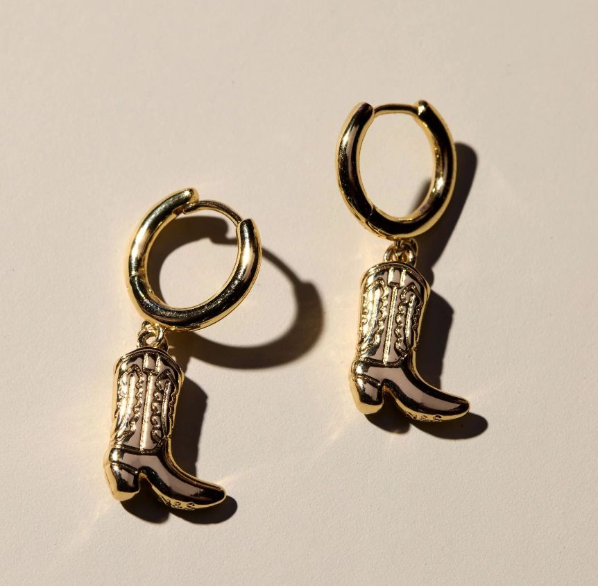 Cowgirl Boot Huggies- Gold