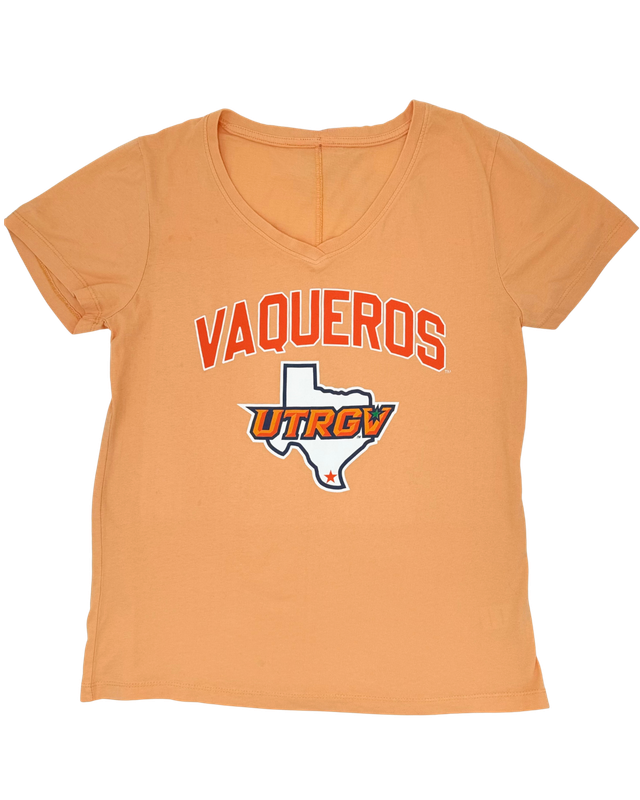 Vaqueros UTRGV Laguna V-Neck Tee - Melon
