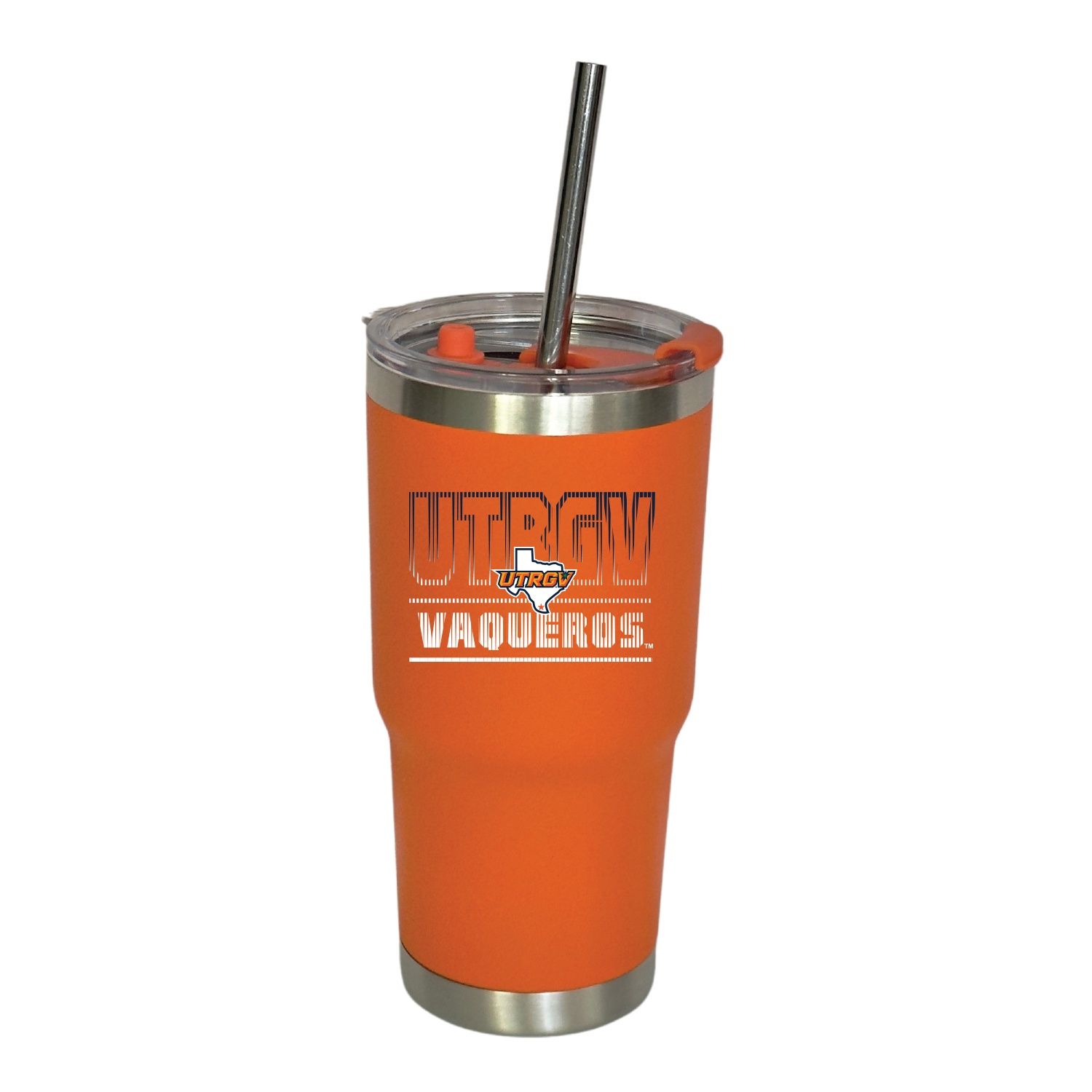 20oz UTRGV Vaqueros Laser Etched Tumbler - Orange