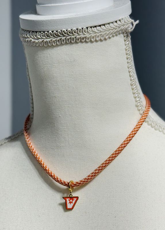 Minimalist Cord Necklace w/ "V" Swivel Charm