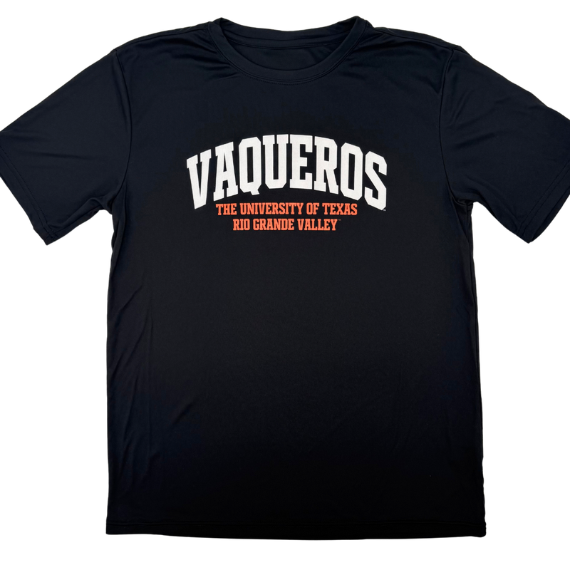 YOUTH Arched Vaqueros Short Sleeve Dri Fit- Black