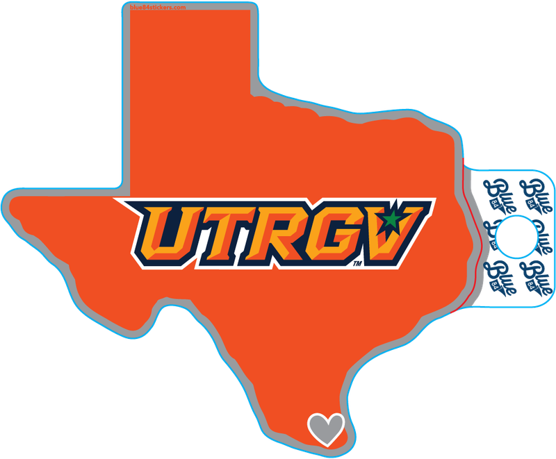 UTRGV/TEXAS Relish State Sticker