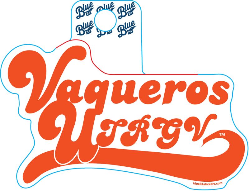 Vaqueros UTRGV Huffed Font Sticker