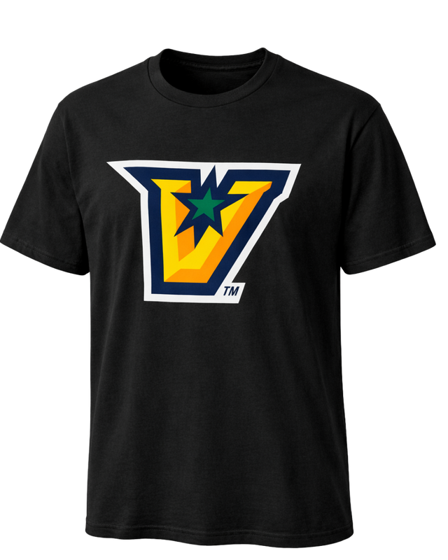 "V" Logo YOUTH T-shirt - Black