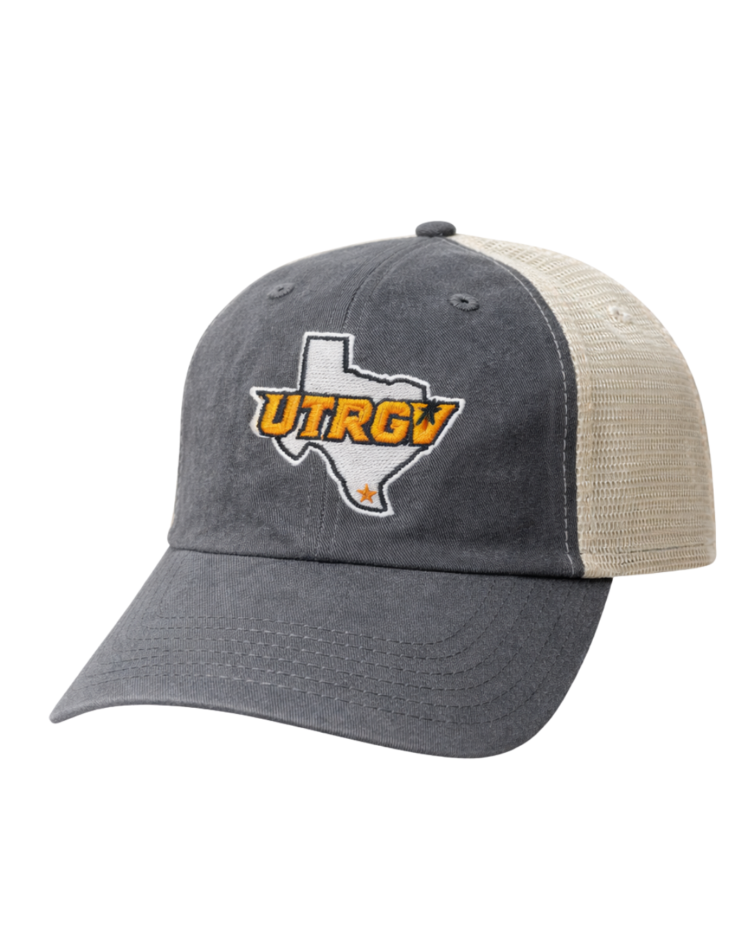 UTRGV-TEXAS Sportsman Trucker Cap - Stone/Black