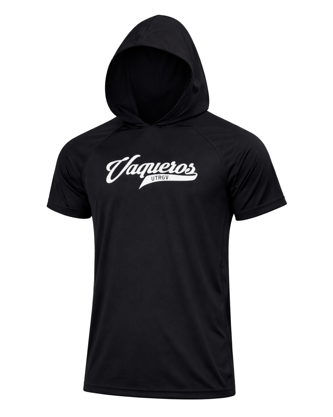 YOUTH Vaqueros UTRGV Script  Short Sleeve Hoodie - Black