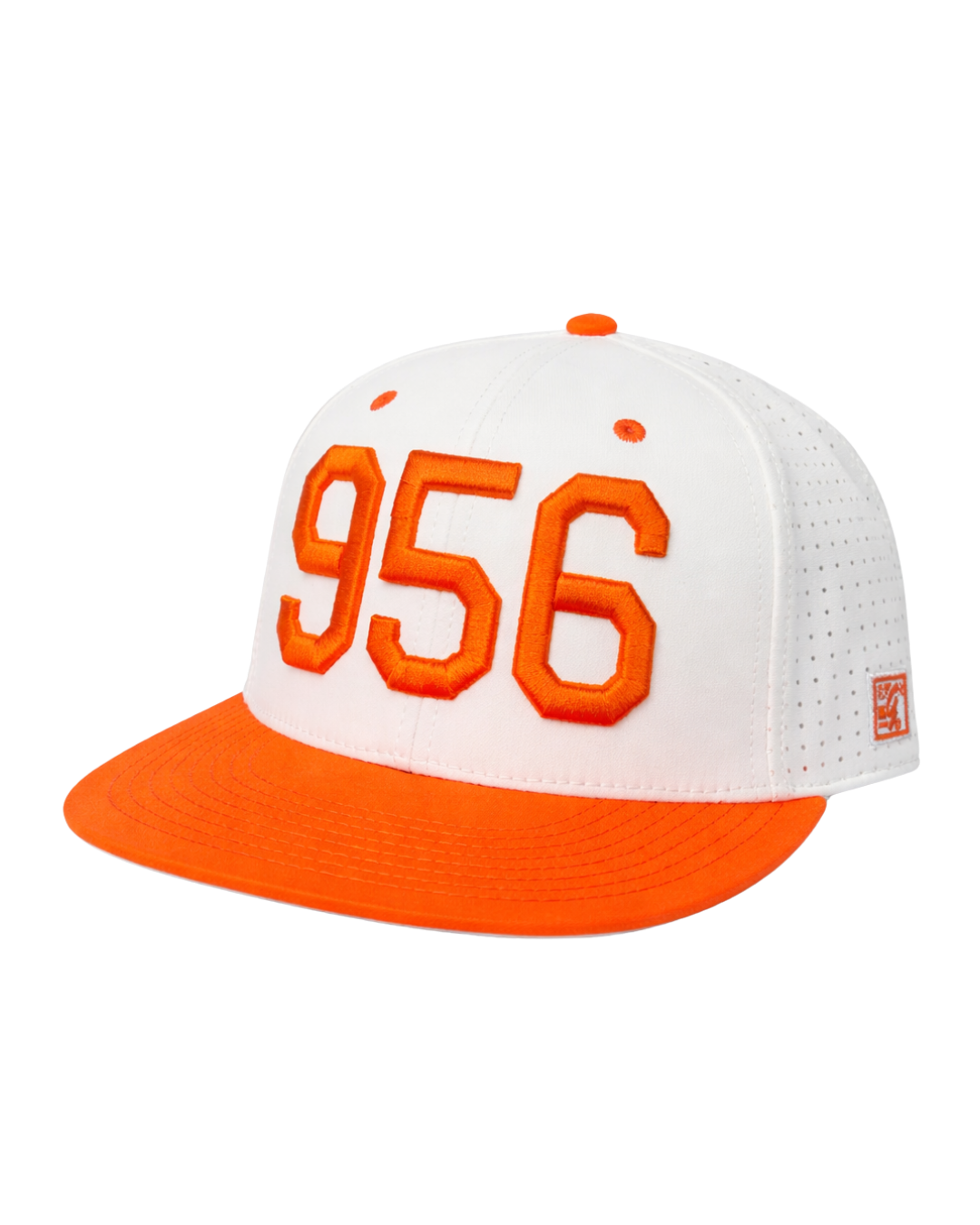 956 Puff "V" Cap The Game - Orange / White