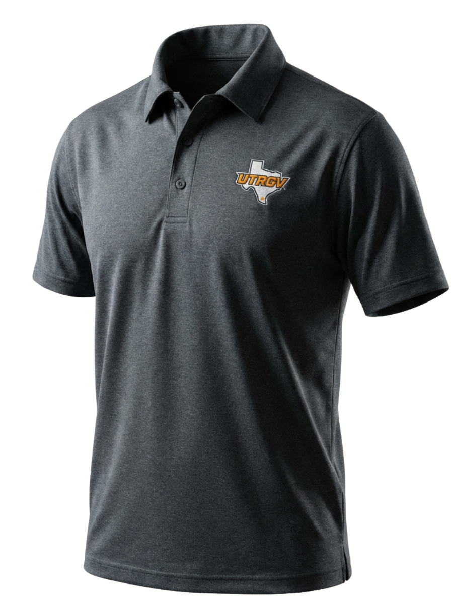Men's UTRGV/Texas Polo - Heathered Charcoal