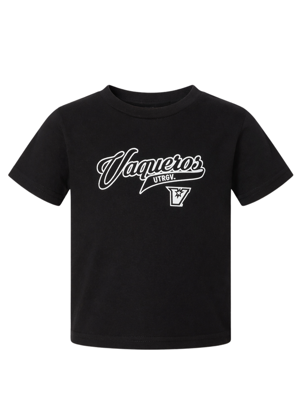 Toddler Vaqueros Script Tee- Black